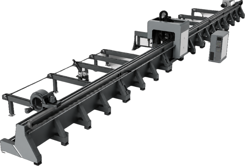 Three Chucks Tube Laser Cutting Machine